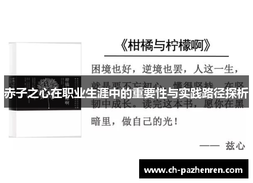 赤子之心在职业生涯中的重要性与实践路径探析